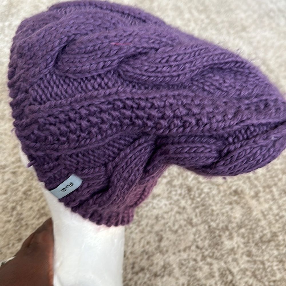 Fur Cable knit Hat O/S - Picture 2 of 6